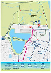 Plan d'accès du stade Matmut-ATLANTIQUE à Bordeaux