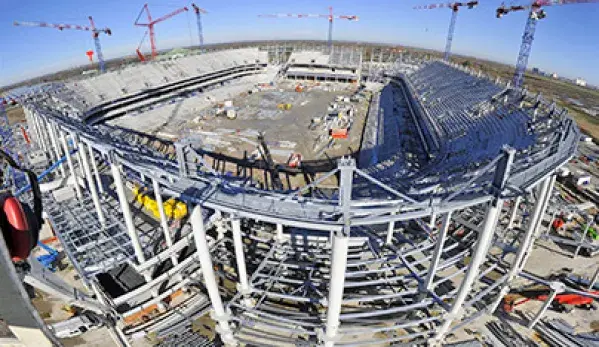 Photo phase 4 de la contruction du stade de Bordeaux