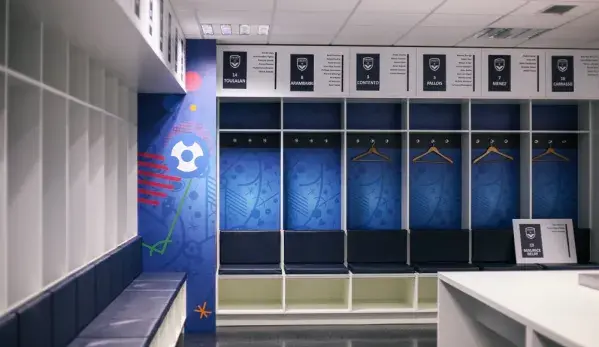 Matmut Atlantique - vue vestiaire des joueurs - visite